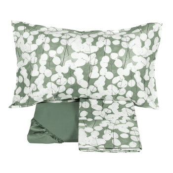 LUNARIA Bettüberwurf-und Bettlaken-Set