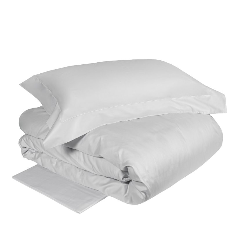 VELASCA Completo copripiumino GRIGIO PERLA